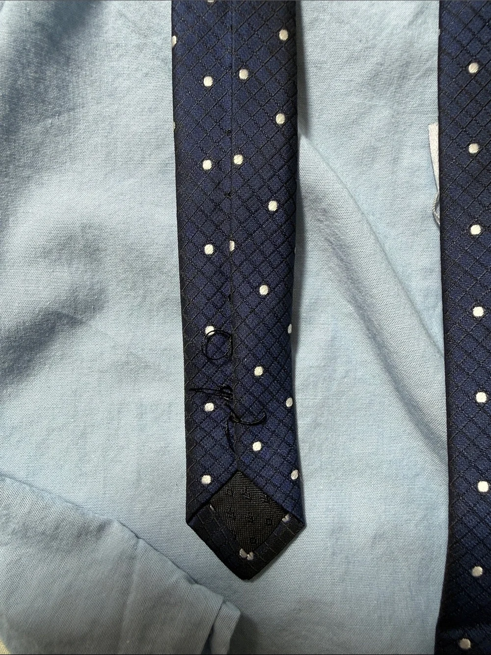 Appaman Boys Necktie Navy Blue w/ White Woven Dots Wedding Looks Formal